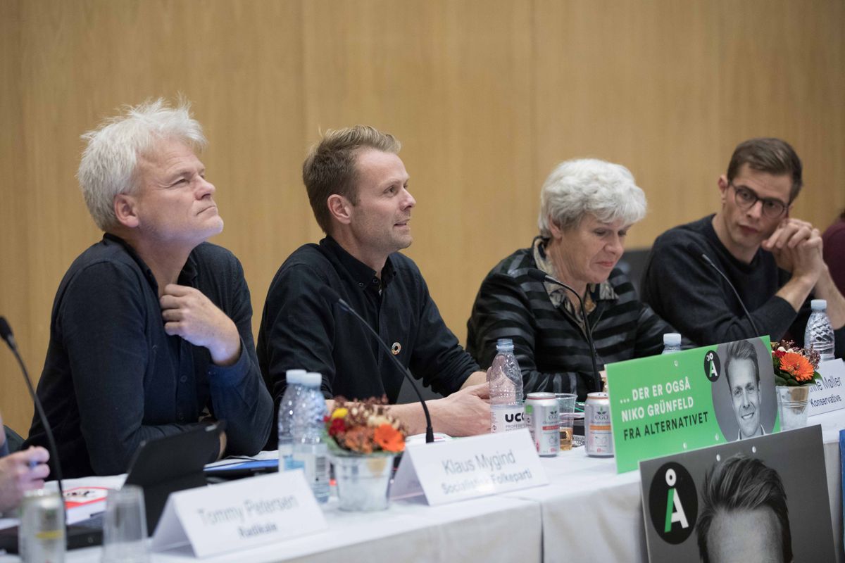 Der var repræsentanter fra ni af de partier, der stiller op til Borgerrepræsentationen i København. Foto: Jan Klint Poulsen