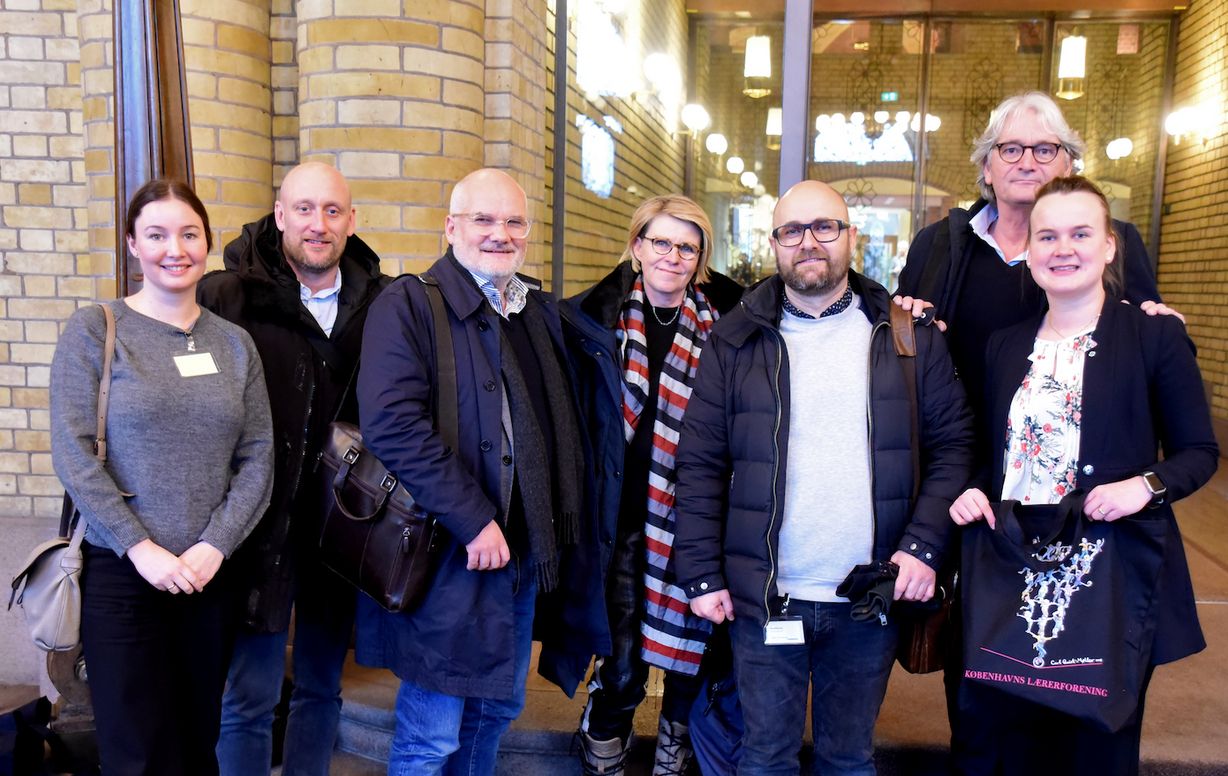 Den københavnske delegation på besøg i det norske storting, hvor Senterpartiets Marit Knutsdatter Strand (th.) tog godt imod de danske gæster. 