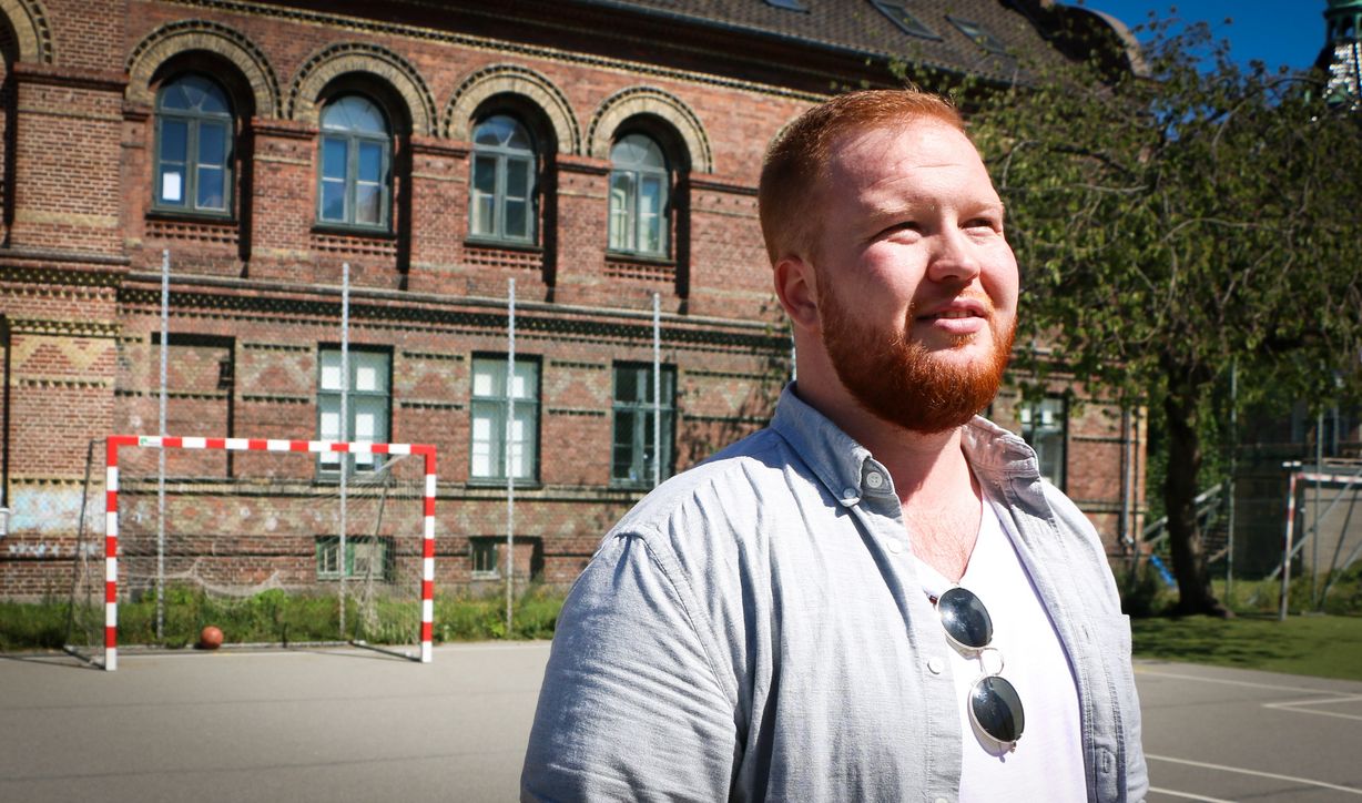 Martin Schultz var i praktik på Langelinieskolen, og har nu fået ansættelse som lærer. Foto: Torben Kloster