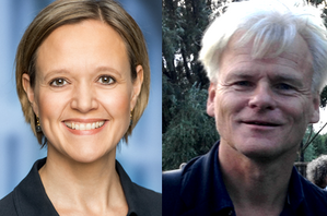 Cecilia Lonning-Skovgaard (V) og Klaus Mygind (SF), begge kandidater til kommunalvalget.