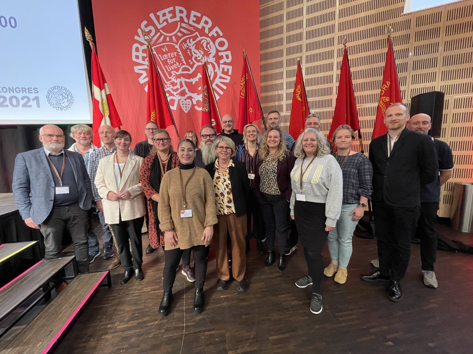 Københavns Lærerforenings kongresdelegerede samlet til gruppefoto. Foto: Jan Klint Poulsen